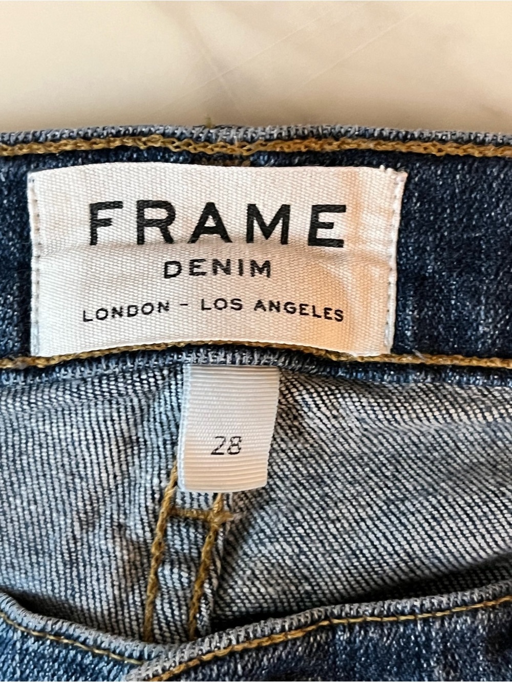 Frame Denim Le High Skinny Jeans Women’s 28 Blue Distressed Raw Hem USA - Picture 3 of 7